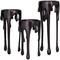 CosmoLiving by Cosmopolitan Black Aluminum Pillar Candle Holder with Dripping Melting Designed Legs Set